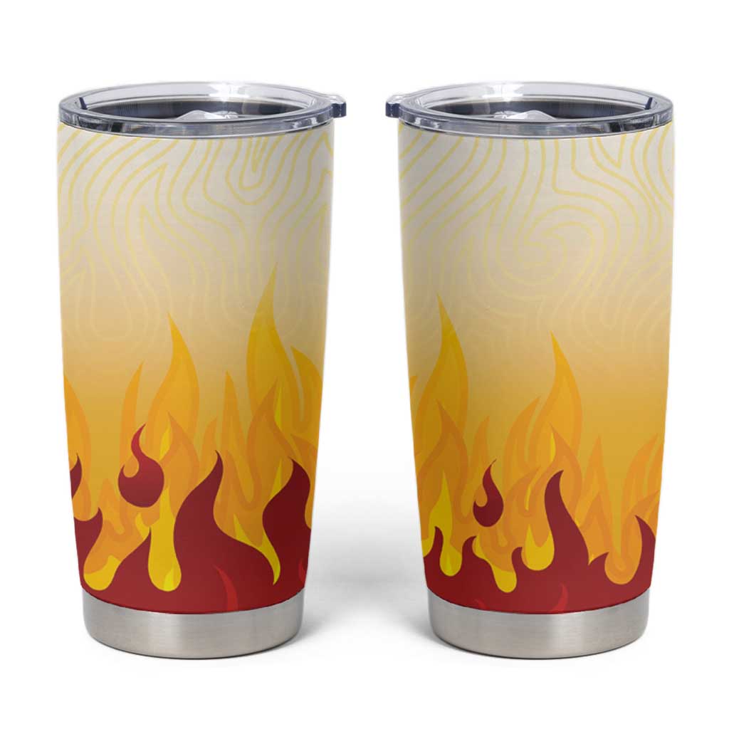 Japanese Kaen Pattern Tumbler Cup Flame Pillar Blazing Lion Heart - Wonder Print Shop