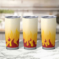 Japanese Kaen Pattern Tumbler Cup Flame Pillar Blazing Lion Heart - Wonder Print Shop