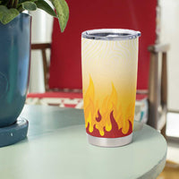 Japanese Kaen Pattern Tumbler Cup Flame Pillar Blazing Lion Heart - Wonder Print Shop