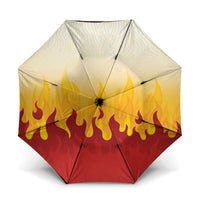 Japanese Kaen Pattern Umbrella Flame Pillar Blazing Lion Heart - Wonder Print Shop