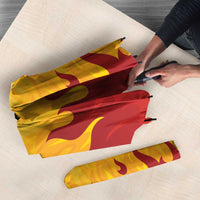 Japanese Kaen Pattern Umbrella Flame Pillar Blazing Lion Heart - Wonder Print Shop