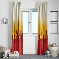 Japanese Kaen Pattern Window Curtain Flame Pillar Blazing Lion Heart - Wonder Print Shop