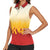 Japanese Kaen Pattern Women Sleeveless Polo Shirt Flame Pillar Blazing Lion Heart - Wonder Print Shop