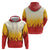 Japanese Kaen Pattern Zip Hoodie Flame Pillar Blazing Lion Heart - Wonder Print Shop