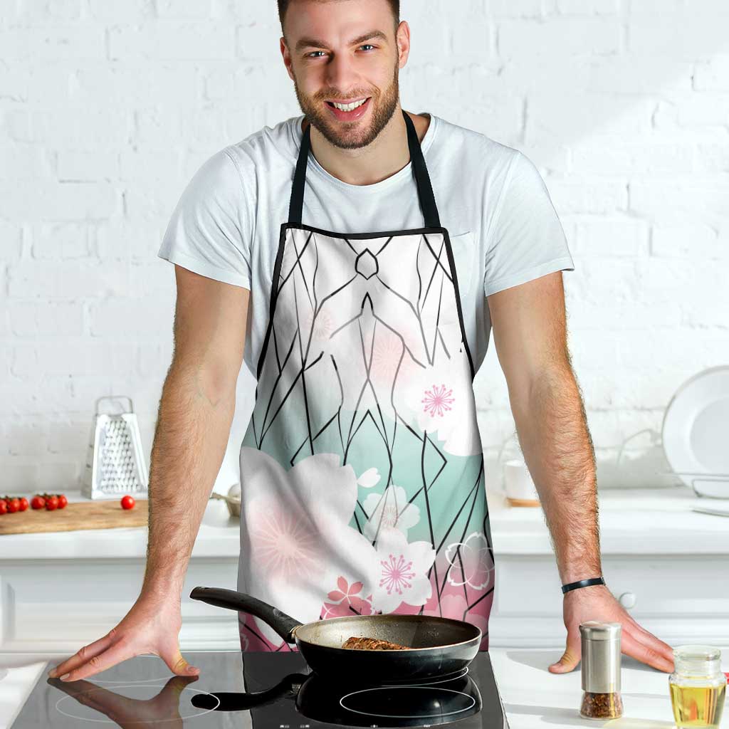 Japanese Kocho Pattern Apron Insect Pillar Butterfly Flower Fairy - Wonder Print Shop