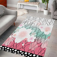 Japanese Kocho Pattern Area Rug Insect Pillar Butterfly Flower Fairy - Wonder Print Shop