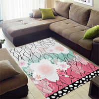 Japanese Kocho Pattern Area Rug Insect Pillar Butterfly Flower Fairy - Wonder Print Shop