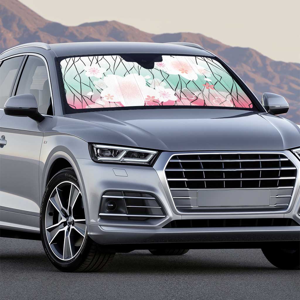 Japanese Kocho Pattern Auto Sun Shade Insect Pillar Butterfly Flower Fairy - Wonder Print Shop