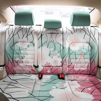 Japanese Kocho Pattern Back Car Seat Cover Insect Pillar Butterfly Flower Fairy - Wonder Print Shop