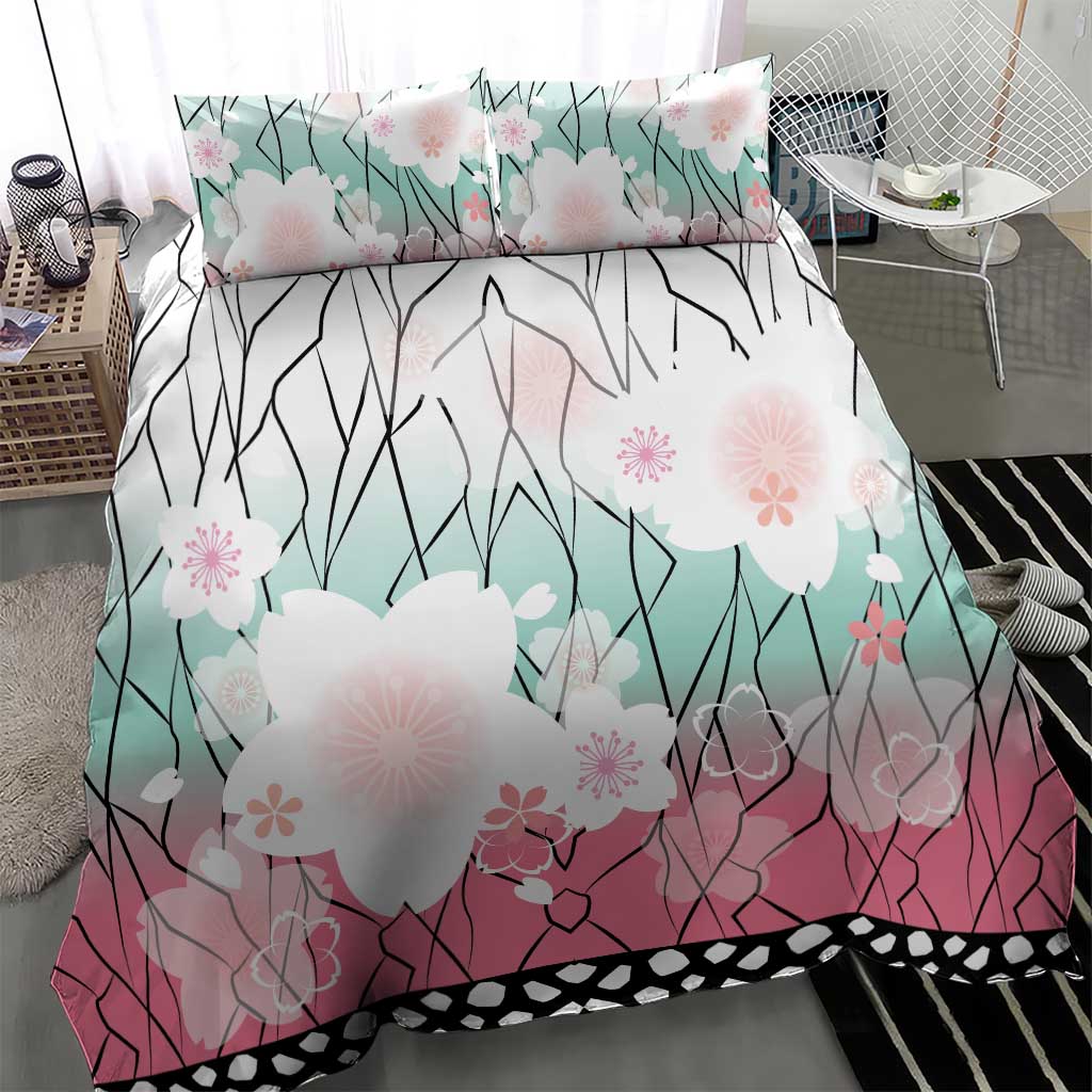 Japanese Kocho Pattern Bedding Set Insect Pillar Butterfly Flower Fairy - Wonder Print Shop