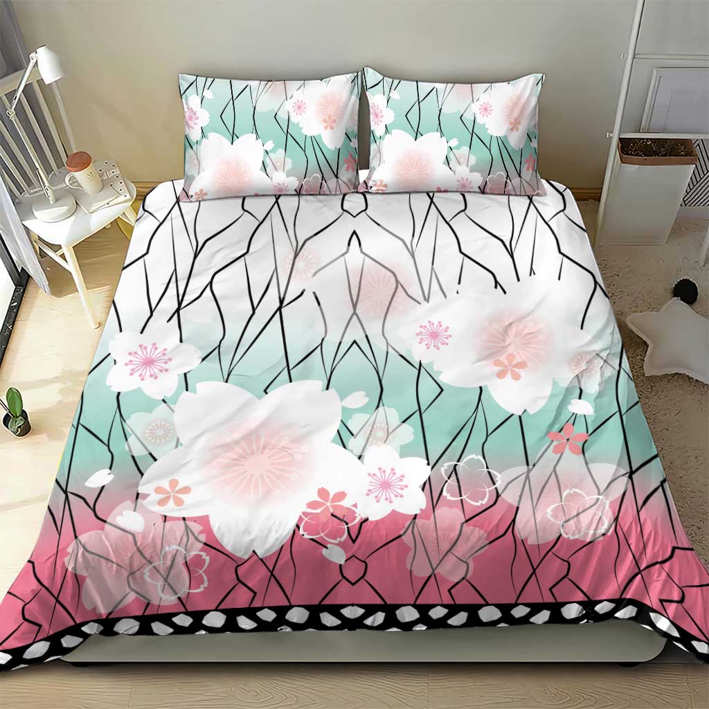 Japanese Kocho Pattern Bedding Set Insect Pillar Butterfly Flower Fairy - Wonder Print Shop