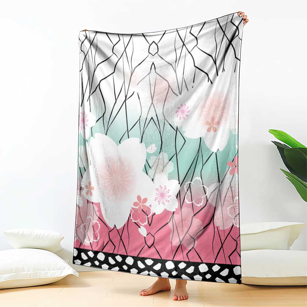Japanese Kocho Pattern Blanket Insect Pillar Butterfly Flower Fairy - Wonder Print Shop