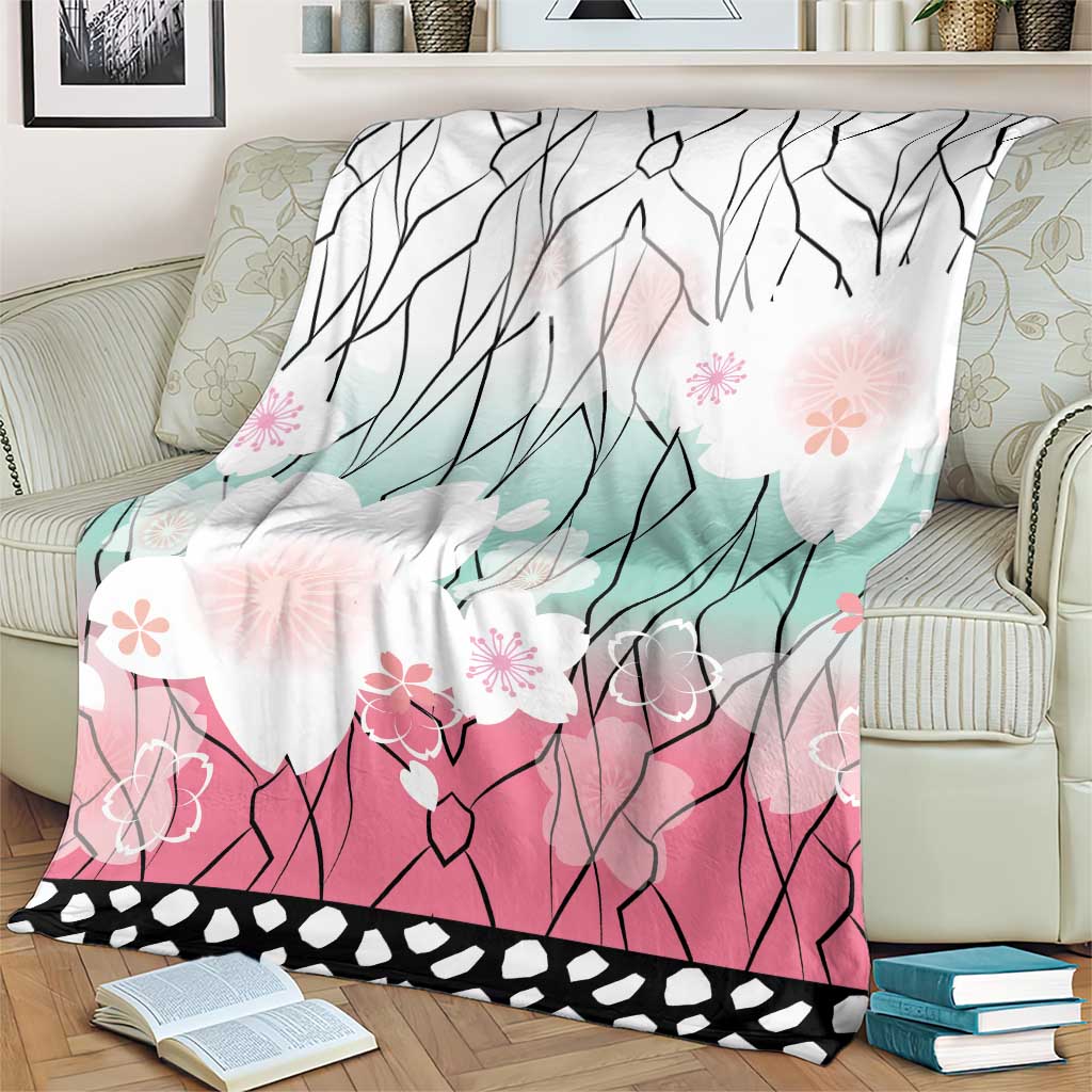 Japanese Kocho Pattern Blanket Insect Pillar Butterfly Flower Fairy - Wonder Print Shop