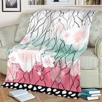 Japanese Kocho Pattern Blanket Insect Pillar Butterfly Flower Fairy - Wonder Print Shop