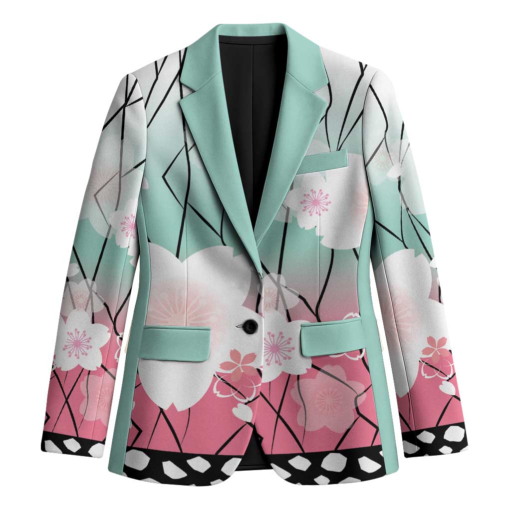 Japanese Kocho Pattern Blazer Insect Pillar Butterfly Flower Fairy - Wonder Print Shop