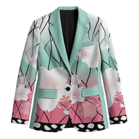 Japanese Kocho Pattern Blazer Insect Pillar Butterfly Flower Fairy - Wonder Print Shop