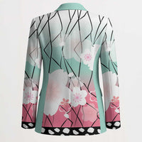 Japanese Kocho Pattern Blazer Insect Pillar Butterfly Flower Fairy - Wonder Print Shop