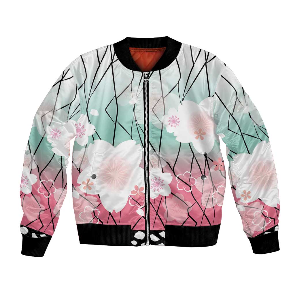 Japanese Kocho Pattern Bomber Jacket Insect Pillar Butterfly Flower Fairy - Wonder Print Shop
