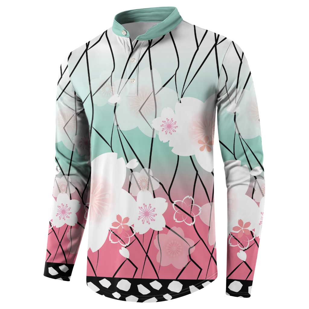 Japanese Kocho Pattern Button Sweatshirt Insect Pillar Butterfly Flower Fairy - Wonder Print Shop