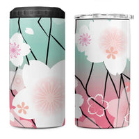 Japanese Kocho Pattern 4 in 1 Can Cooler Tumbler Insect Pillar Butterfly Flower Fairy - Wonder Print Shop