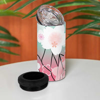 Japanese Kocho Pattern 4 in 1 Can Cooler Tumbler Insect Pillar Butterfly Flower Fairy - Wonder Print Shop