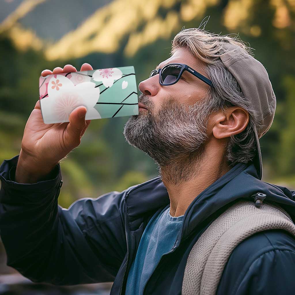 Japanese Kocho Pattern 4 in 1 Can Cooler Tumbler Insect Pillar Butterfly Flower Fairy - Wonder Print Shop