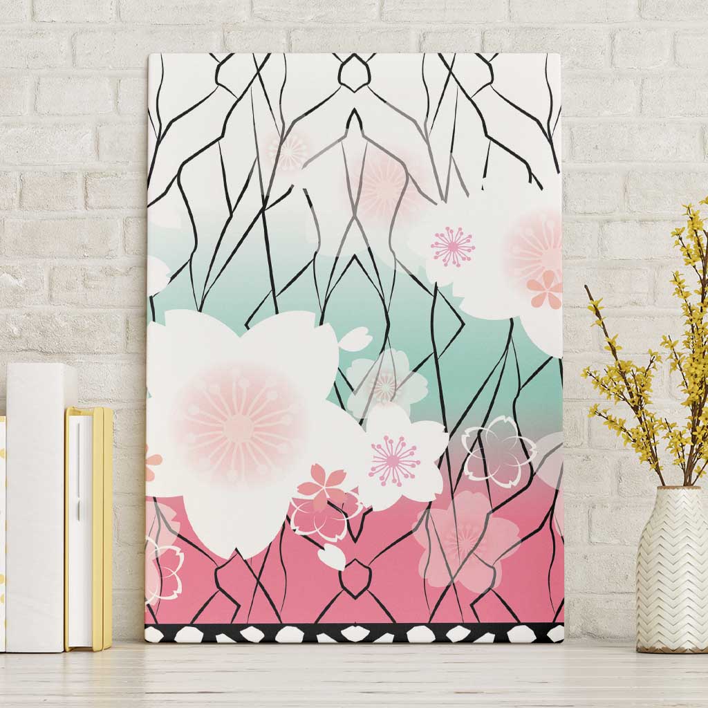 Japanese Kocho Pattern Canvas Wall Art Insect Pillar Butterfly Flower Fairy - Wonder Print Shop