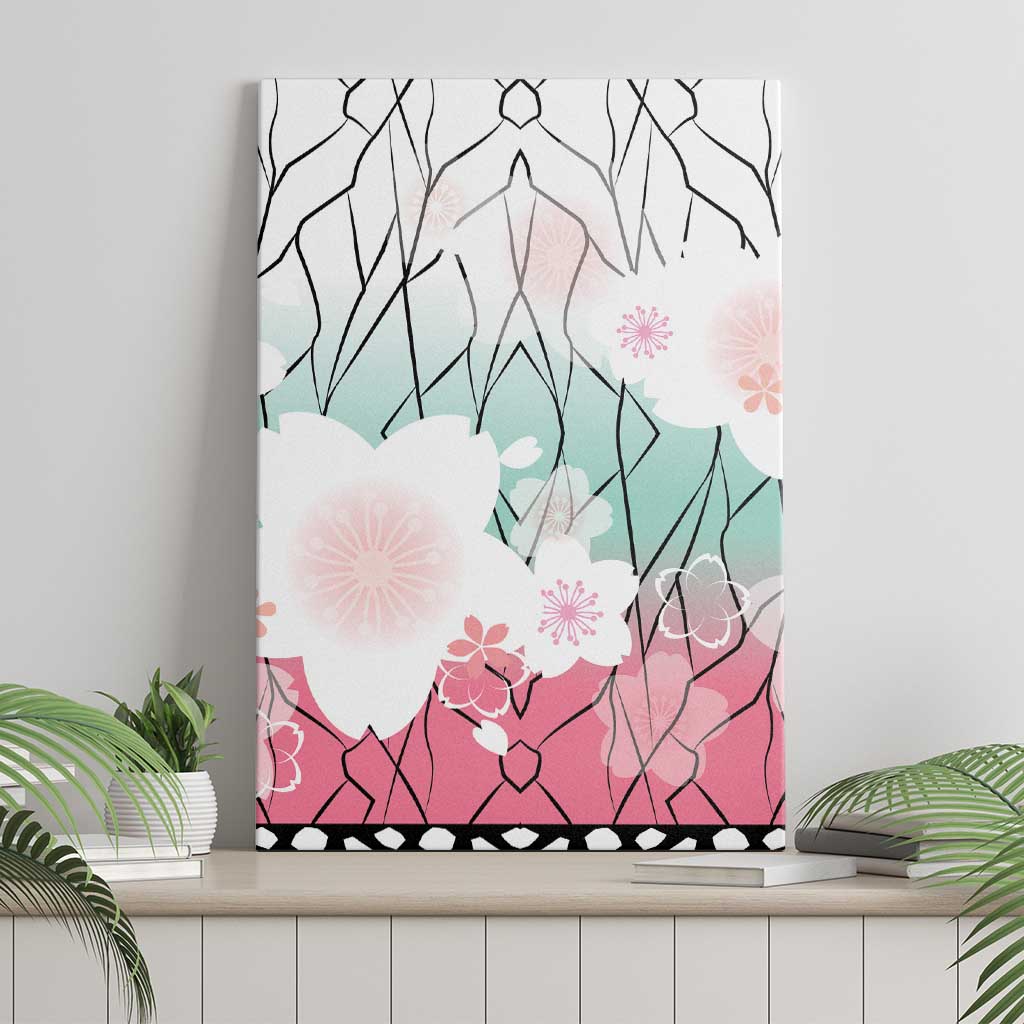 Japanese Kocho Pattern Canvas Wall Art Insect Pillar Butterfly Flower Fairy - Wonder Print Shop