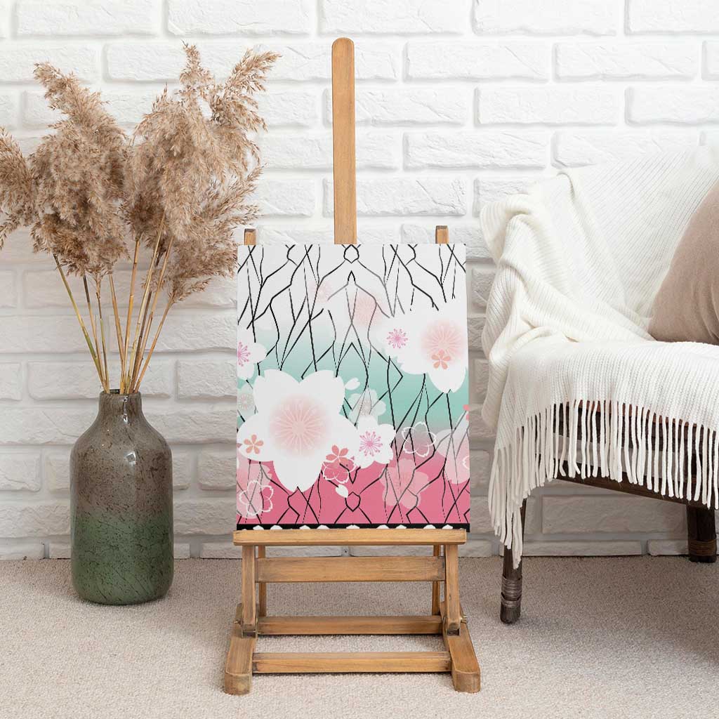 Japanese Kocho Pattern Canvas Wall Art Insect Pillar Butterfly Flower Fairy - Wonder Print Shop