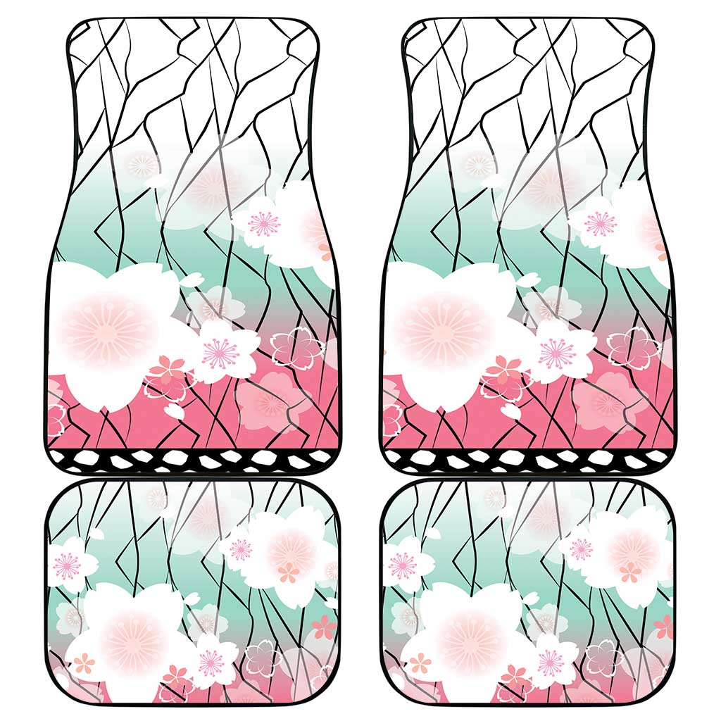 Japanese Kocho Pattern Car Mats Insect Pillar Butterfly Flower Fairy - Wonder Print Shop