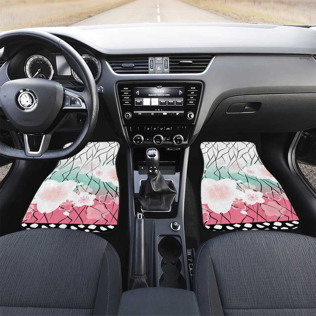 Japanese Kocho Pattern Car Mats Insect Pillar Butterfly Flower Fairy - Wonder Print Shop