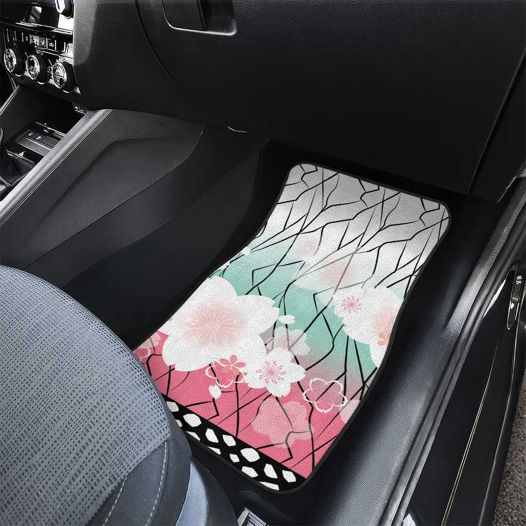 Japanese Kocho Pattern Car Mats Insect Pillar Butterfly Flower Fairy - Wonder Print Shop