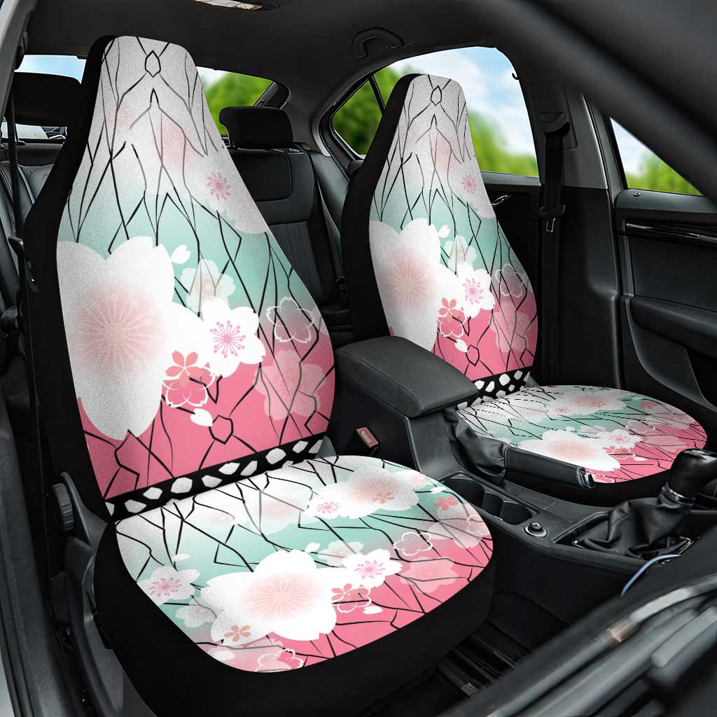 Japanese Kocho Pattern Car Seat Cover Insect Pillar Butterfly Flower Fairy - Wonder Print Shop