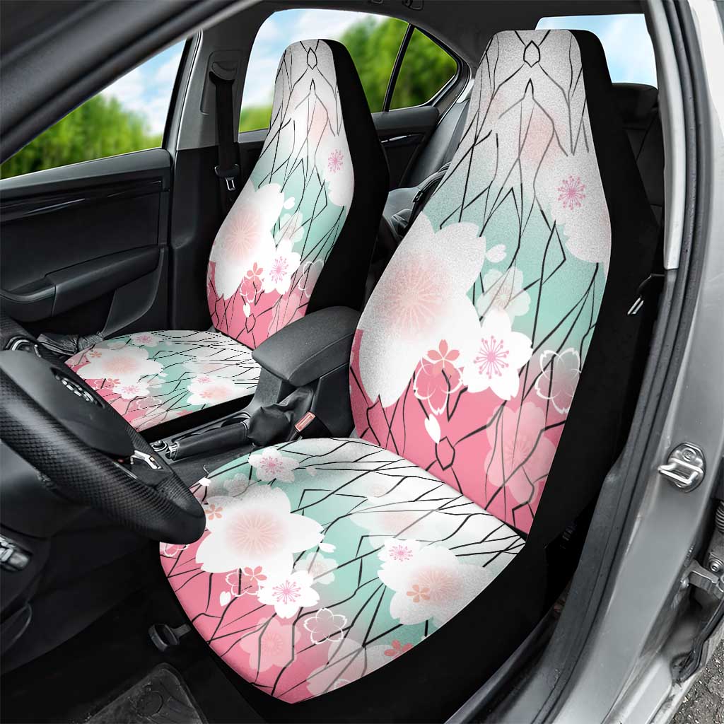 Japanese Kocho Pattern Car Seat Cover Insect Pillar Butterfly Flower Fairy - Wonder Print Shop
