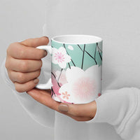 Japanese Kocho Pattern Ceramic Mug Insect Pillar Butterfly Flower Fairy - Wonder Print Shop