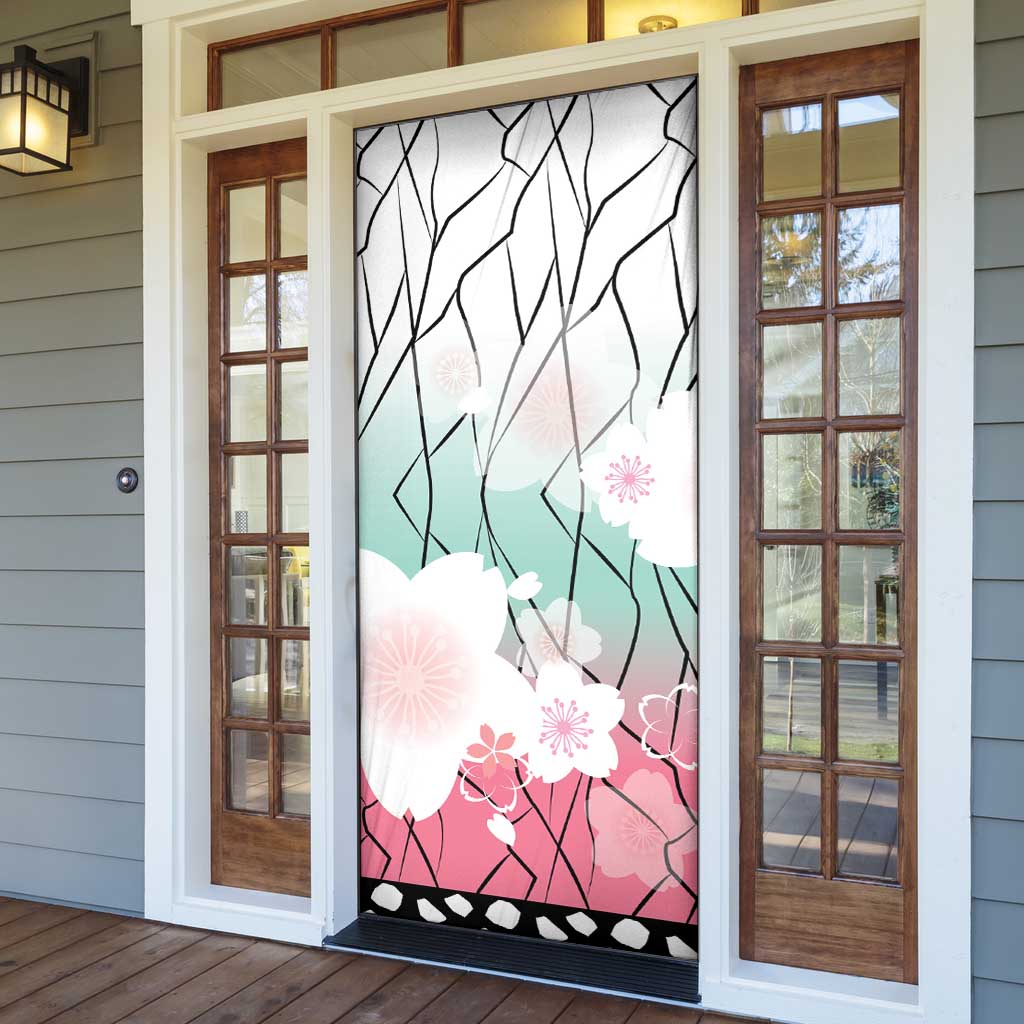 Japanese Kocho Pattern Door Cover Insect Pillar Butterfly Flower Fairy - Wonder Print Shop