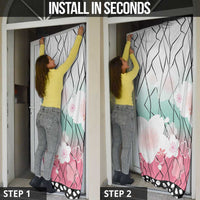 Japanese Kocho Pattern Door Cover Insect Pillar Butterfly Flower Fairy - Wonder Print Shop