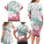 Japanese Kocho Pattern Family Matching Long Sleeve Bodycon Dress and Hawaiian Shirt Insect Pillar Butterfly Flower Fairy - Wonder Print Shop