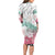 Japanese Kocho Pattern Family Matching Long Sleeve Bodycon Dress and Hawaiian Shirt Insect Pillar Butterfly Flower Fairy - Wonder Print Shop