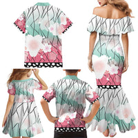 Japanese Kocho Pattern Family Matching Mermaid Dress and Hawaiian Shirt Insect Pillar Butterfly Flower Fairy - Wonder Print Shop