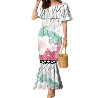 Japanese Kocho Pattern Family Matching Mermaid Dress and Hawaiian Shirt Insect Pillar Butterfly Flower Fairy - Wonder Print Shop