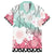 Japanese Kocho Pattern Family Matching Off The Shoulder Long Sleeve Dress and Hawaiian Shirt Insect Pillar Butterfly Flower Fairy - Wonder Print Shop