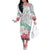 Japanese Kocho Pattern Family Matching Off The Shoulder Long Sleeve Dress and Hawaiian Shirt Insect Pillar Butterfly Flower Fairy - Wonder Print Shop