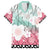 Japanese Kocho Pattern Family Matching Off Shoulder Short Dress and Hawaiian Shirt Insect Pillar Butterfly Flower Fairy - Wonder Print Shop