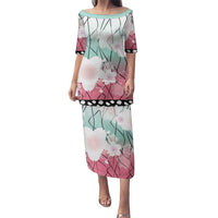 Japanese Kocho Pattern Family Matching Puletasi and Hawaiian Shirt Insect Pillar Butterfly Flower Fairy - Wonder Print Shop