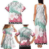 Japanese Kocho Pattern Family Matching Tank Maxi Dress and Hawaiian Shirt Insect Pillar Butterfly Flower Fairy - Wonder Print Shop