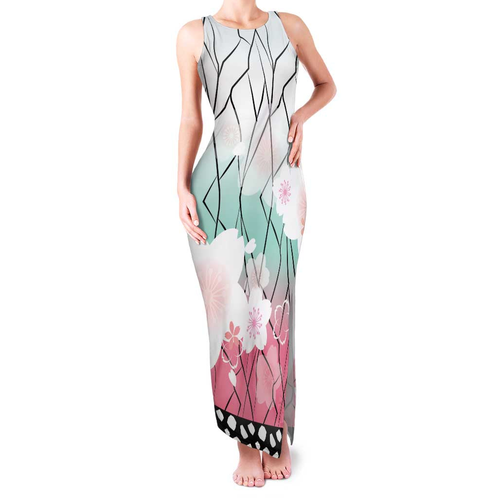 Japanese Kocho Pattern Family Matching Tank Maxi Dress and Hawaiian Shirt Insect Pillar Butterfly Flower Fairy - Wonder Print Shop