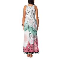 Japanese Kocho Pattern Family Matching Tank Maxi Dress and Hawaiian Shirt Insect Pillar Butterfly Flower Fairy - Wonder Print Shop