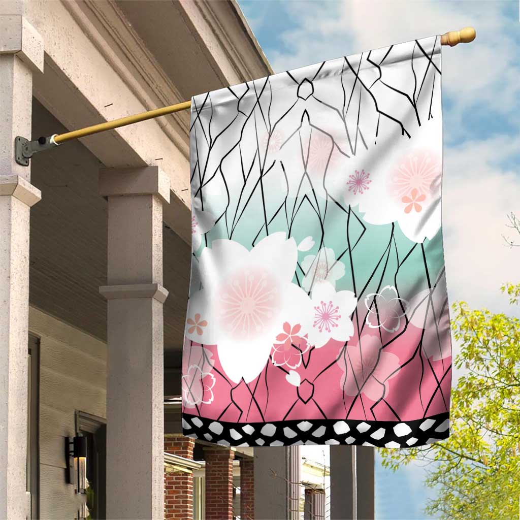 Japanese Kocho Pattern Garden Flag Insect Pillar Butterfly Flower Fairy - Wonder Print Shop