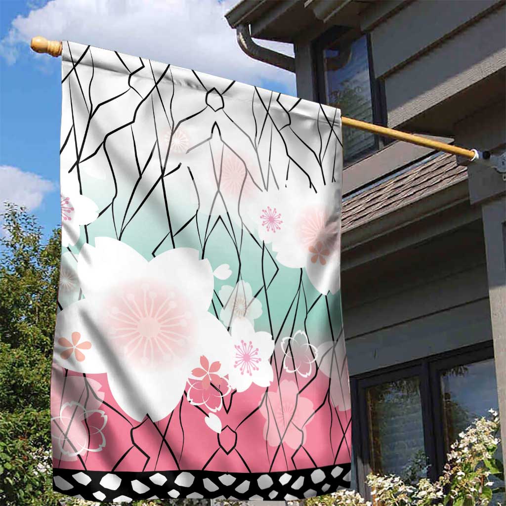 Japanese Kocho Pattern Garden Flag Insect Pillar Butterfly Flower Fairy - Wonder Print Shop